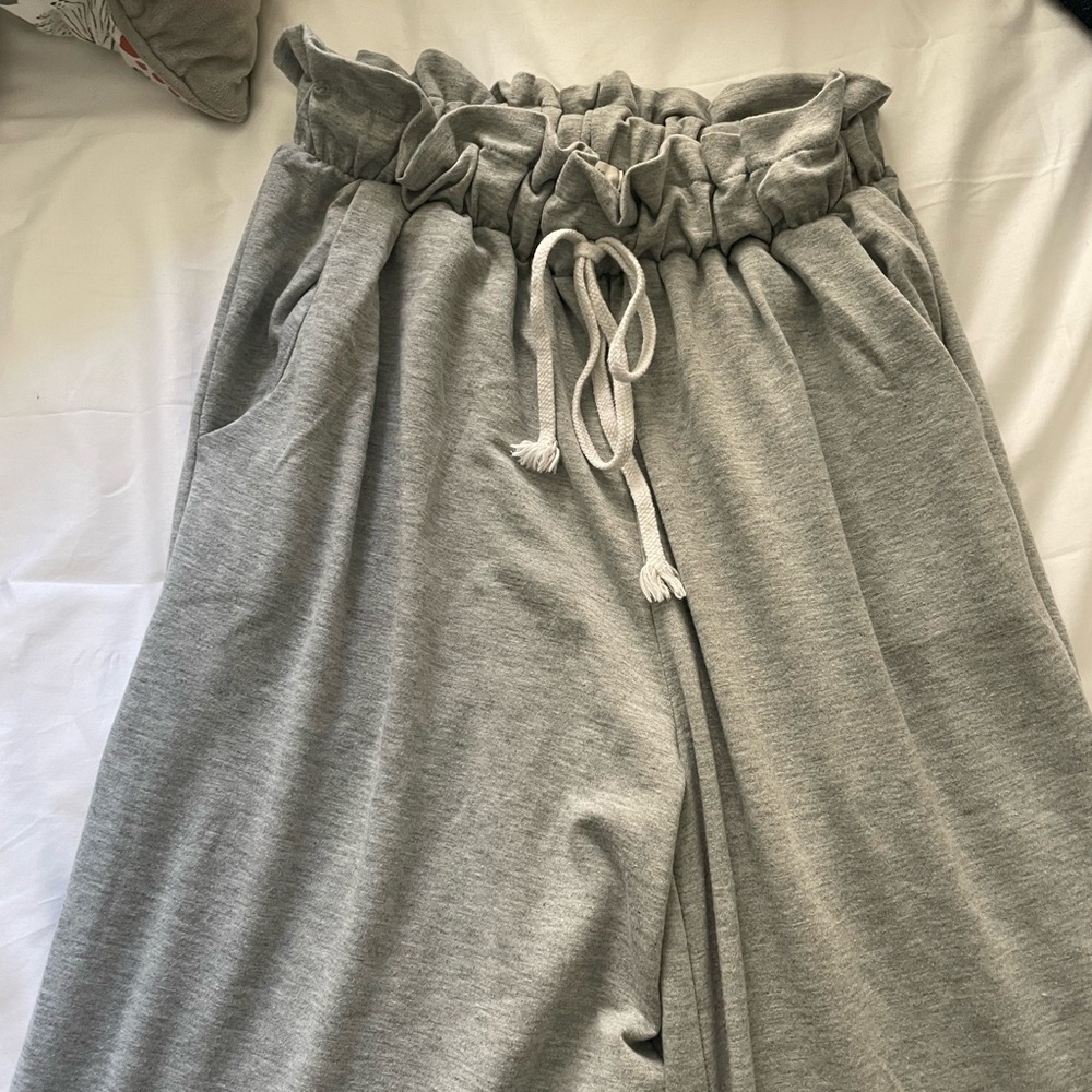 Wide leg cute sweat pant